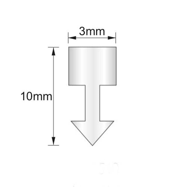 EDA310.91 - Bagheta despartitoare T, din aluminiu anodizat, 3x10mm, L=2,5m