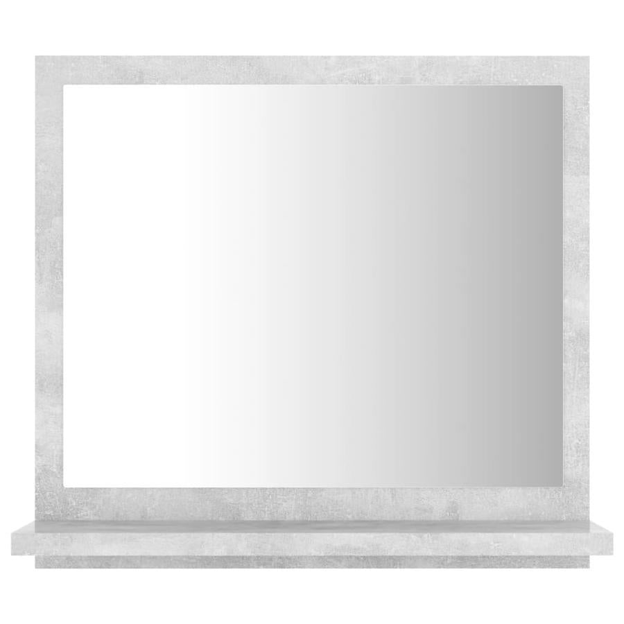 Oglindă de baie, gri beton, 40 x 10,5 x 37 cm, PAL