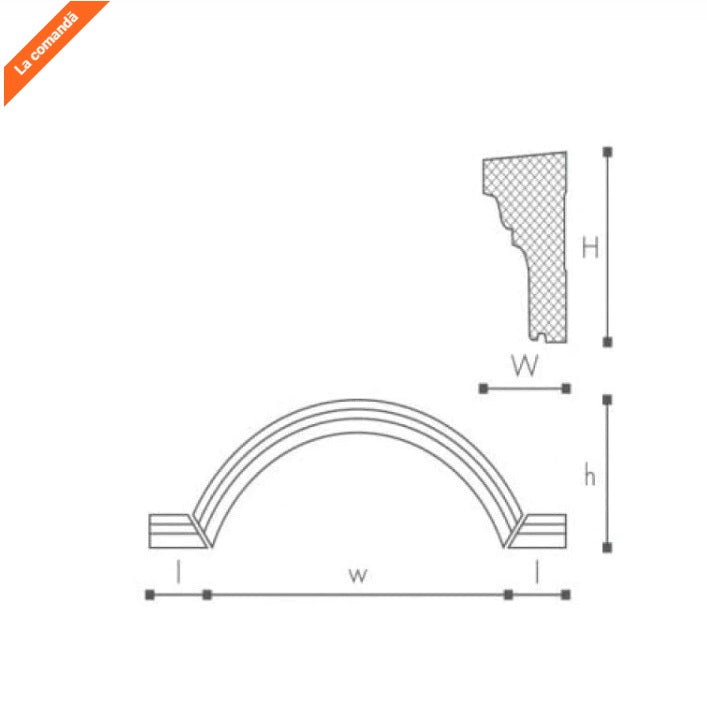 ARCADA DECORATIVA DOMOSTYL GA1 125X100X183