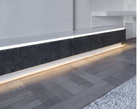 Profil LED aparent SLIM 8, aluminiu anodizat, lungime 2m