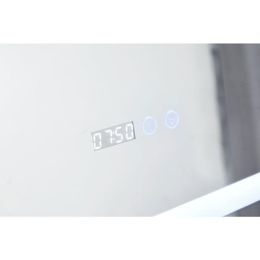 Oglindă LED Touch cu Sistem Dezaburire și Ceas, 80x60cm