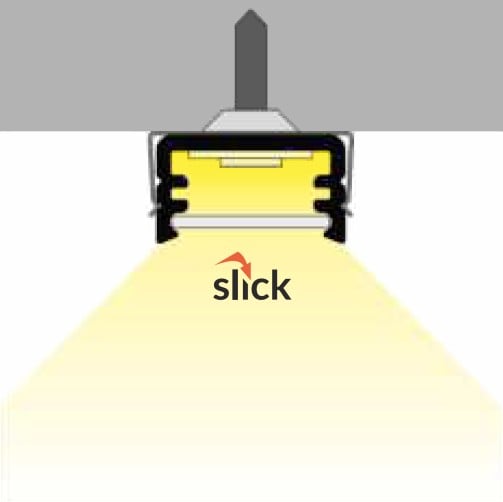 Profil LED aparent SLIM 8, negru, lungime 2m