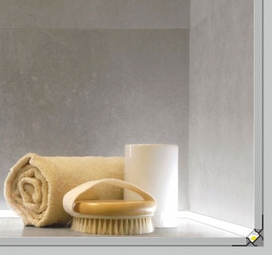 Profil LED încastrat de colț UNI-TILE12 90deg C PLUS, aluminiu anodizat, lungime 2m