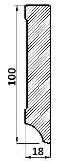 Plinta alba cubica din MDF P100C