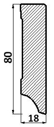 Plinta alba cubica din MDF P80C