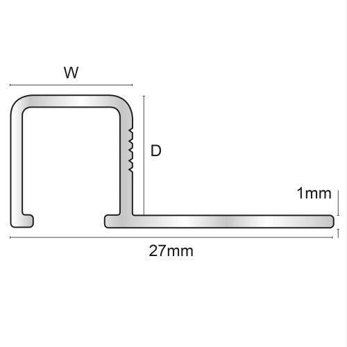 Coltar exterior pentru faianta/gresie/terminatie scari/trepte din aluminiu
